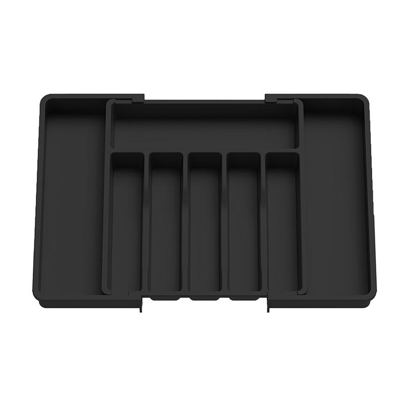 Lifewit Silverware Drawer Organizer, Expandable Utensil Tray For Kitchen, Adjustable Flatware And Cutlery Holder Black