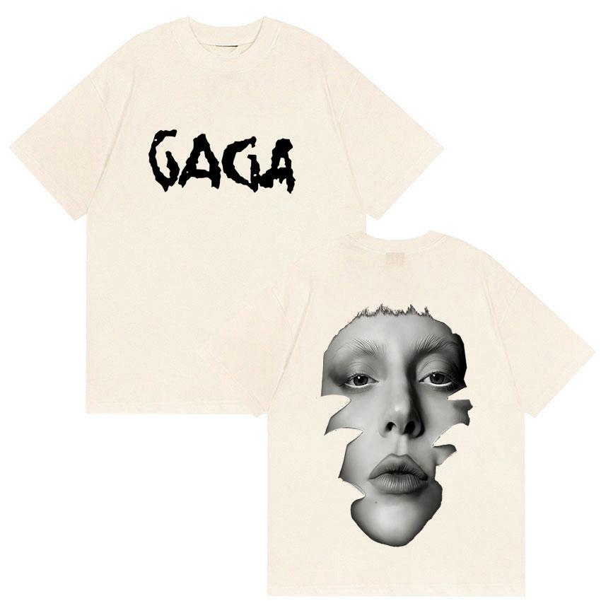 Lady Gaga The Mayhem Ball Tour 2025 Graphic T-Shirts Unisex Women Casual 100% Cotton Short Sleeve T Shirt Hip Hop Clothing T-shirt