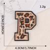 Embroidery Label Leopard Print English Alphabet Cloth Label Clothes And Hats Hand Account Diy Patch Accessories Embroidery Stickers Cloth Stickers