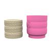 Elegant Tyre Sturdy Silicone Mould Portable for Resin and Clay Creative Flower Pots Pen Holder Cast Craft Supplies