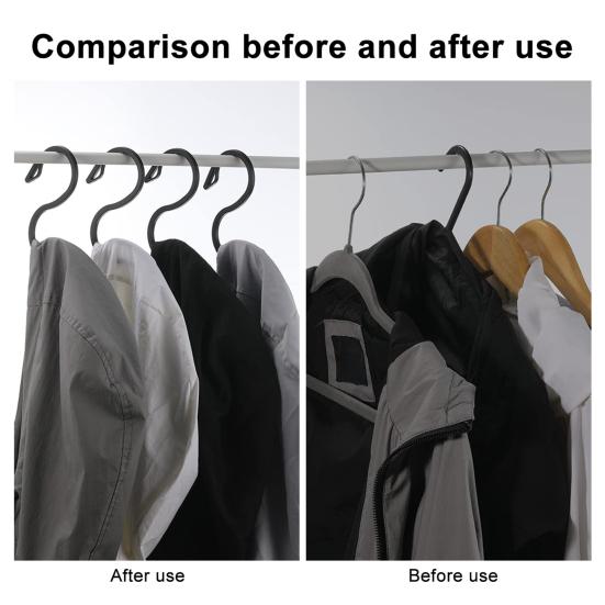 5/10Pcs Hoodie Hanger S-Shaped Hooks Strong Load-bearing High Durability Multipurpose Sweatshirt Clothes Hanger Organizer