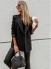 2024 Autumn Slim Fit Small Suit Jacket: Suit Collar, Long Sleeve, Solid Color, Fashionable Commute Style.