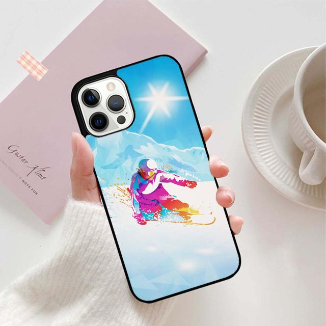 Ski Neige Snowboard Phone Case For iPhone 17 Air 15 16 16e 11 12 13 14 Pro Max Cover For iPhone 17 Air Max Plus coque Fundas