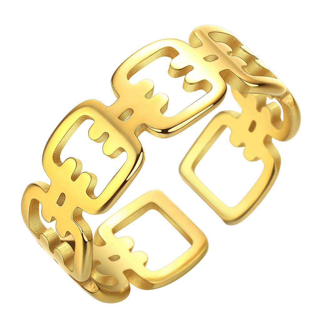 

Kinitial Stainless Steel Evil Eye Of Ra Crown Cat Dog Paw Print Finger Knuckle Ring For Women Jewelry Stackable Rings Bague Gold-color