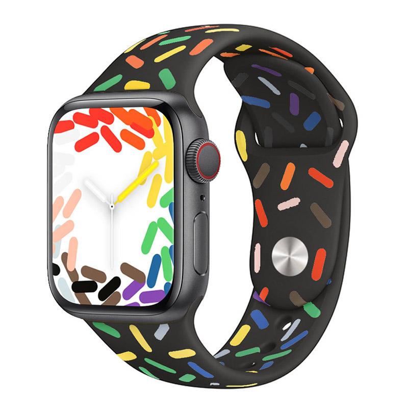 Pride Edition Strap For Apple Watch Band 44mm 45mm 40mm 38mm 42mm 44 MM Rubber Belt Bracelet iWatch Series SE 3 4 5 6 7 8 Ultra 49mm