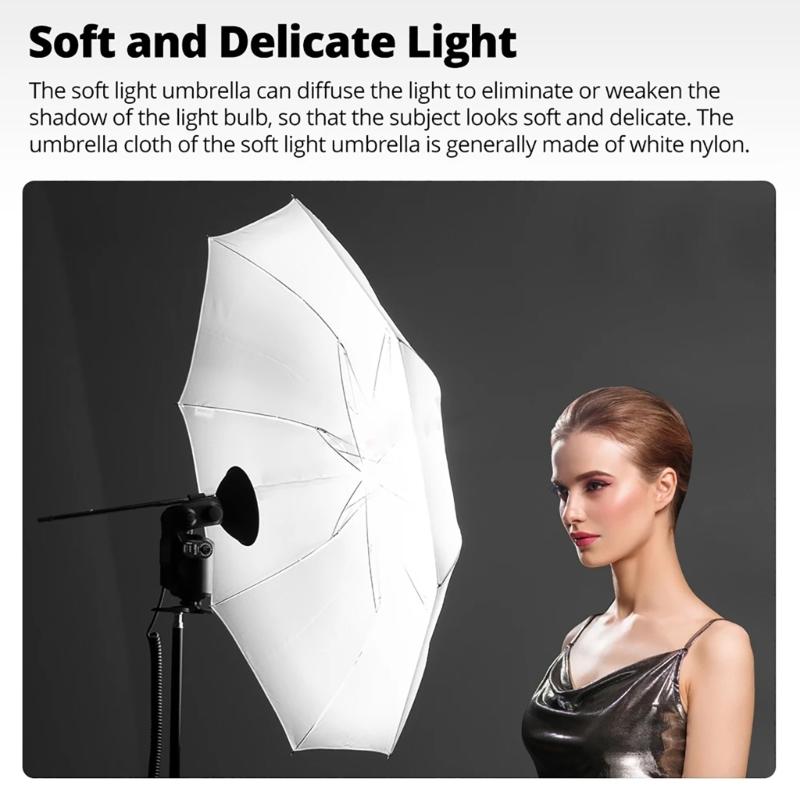 ADS5 Foldable Soft Umbrella Portable Studio Photography for Studio Flash Speedlites Creating Natural and Even Lighting