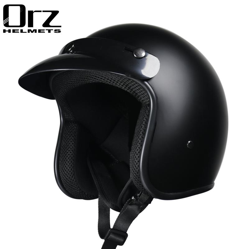 ORZ-050-3/4 Open Face Motorcycle Helmet Unisex All Season DOT Certified ABS Shell Lightweight Ventilated Motorbike Safety Helmet
