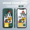 Cartoon Colorful Pattern Printing Pouzdro na telefon Čtvercové tekuté silikonové TPU Full Cover Fotoaparát Nárazuvzdorný ochranný kryt pro Huawei Honor Vivo