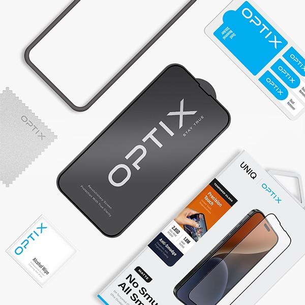 Uniq Optix Matte Iphone 15 6.1 / 14 Pro6.1 Matowe Szkło Hartowane Z Aplikatorem