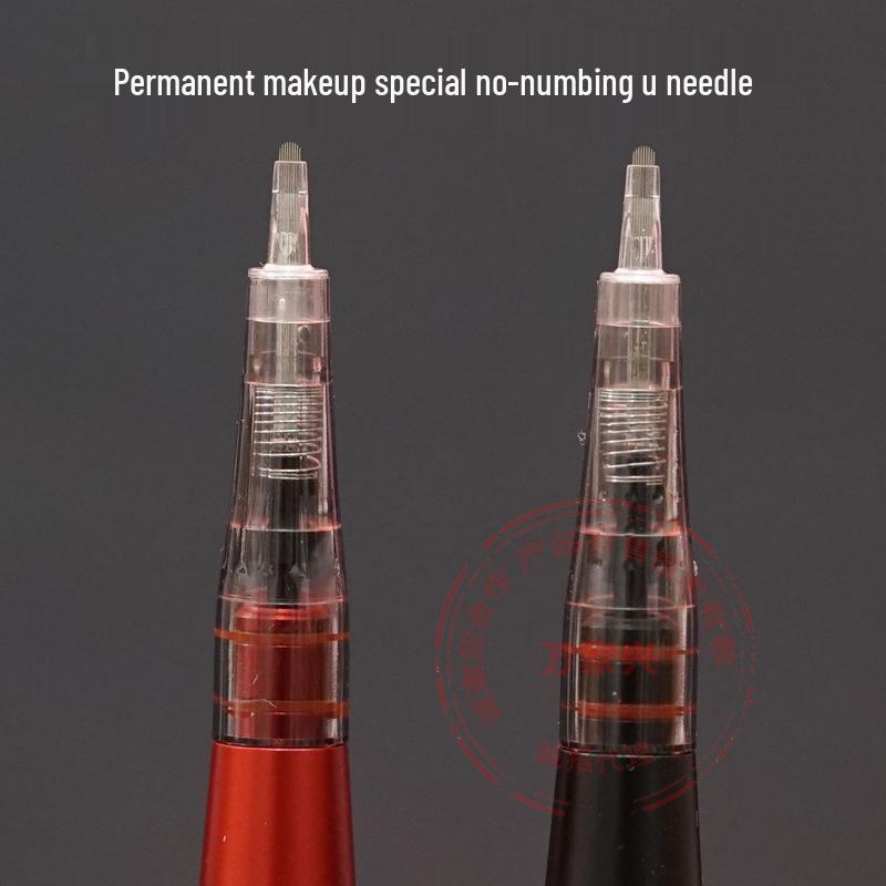 Kaşlar İçin U Şekilli ve Kavisli İğneli Anestezi Gerektirmeyen Kalıcı Makyaj Makinesi