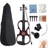 IRIN 4/4 Electric Smart Violin Kit for Beginner Profe Silent Electric Violin with Hard Case Headphones Connecting Cables Violin