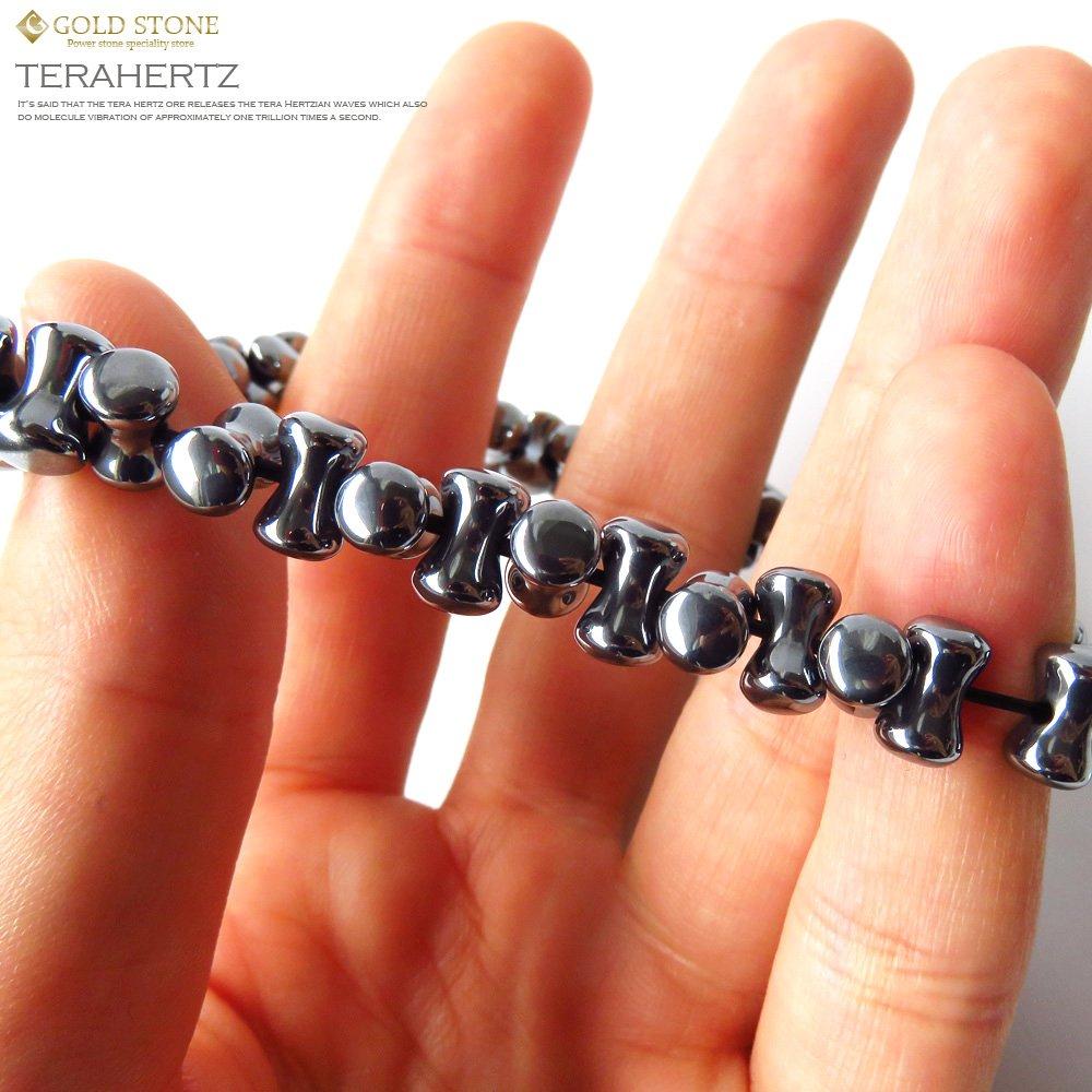 [GOLD STONE] Terahertz Ore Bone Cut Bracelet, Ice-Melting Power Stone