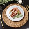 Handgewebte Rattan-Platzsets - Hitzebeständige Natürliche Tischsets für Essen, Küche, Hochzeit & Heimdekoration, Umweltfreundlich Gewebt