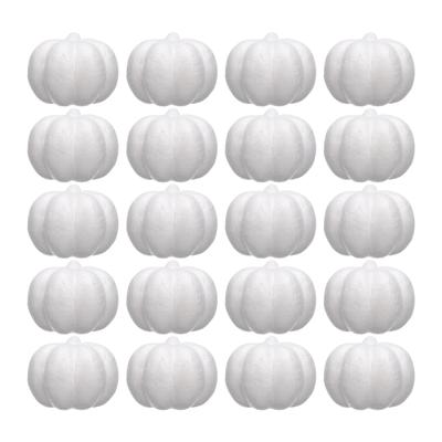 20Pcs White Foam Pumpkins Polystyrene Props Kids Gift Artificial Fake DIY Arts