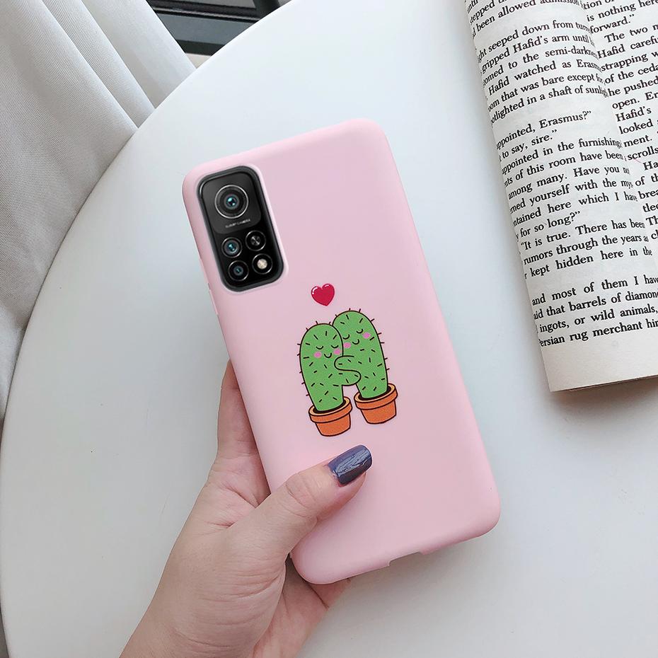 For Xiaomi Mi 10T Pro Case Cute Funda Silicone Matte TPU Soft Back protective Cover For xiaomi mi 10t 10tpro mi10T 10 t pro Case
