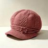Middle-aged and elderly wool hat women's autumn and winter versatile mother grandma warm ear protection hat outdoor cold-proof velvet knitted hat