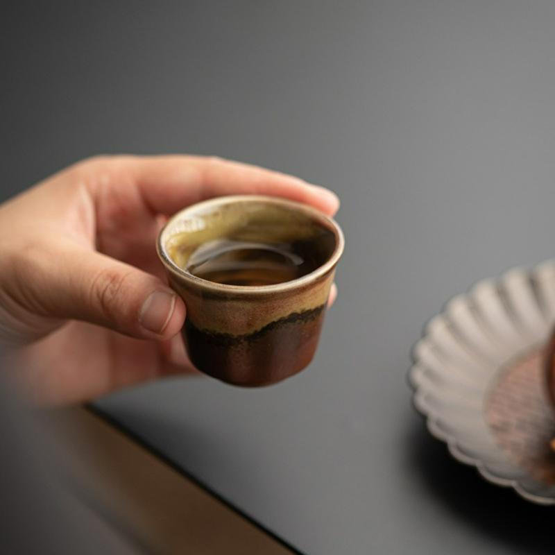 Retro Ceramic Tea Cup Kiln Change Japanese Porcelain Teapot Kung Fu Tea Set Household Drinking Tea Ceremony Accessories New