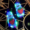 Complete Luminous Slippers Summer Adults Wear Cool Flashing Lights Fruit Strawberry Cat Full Lights Waterproof Cool Slippers