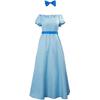 Wendy Cosplay Dress Costume Princess Fancy Maxi Blue Dress For Women