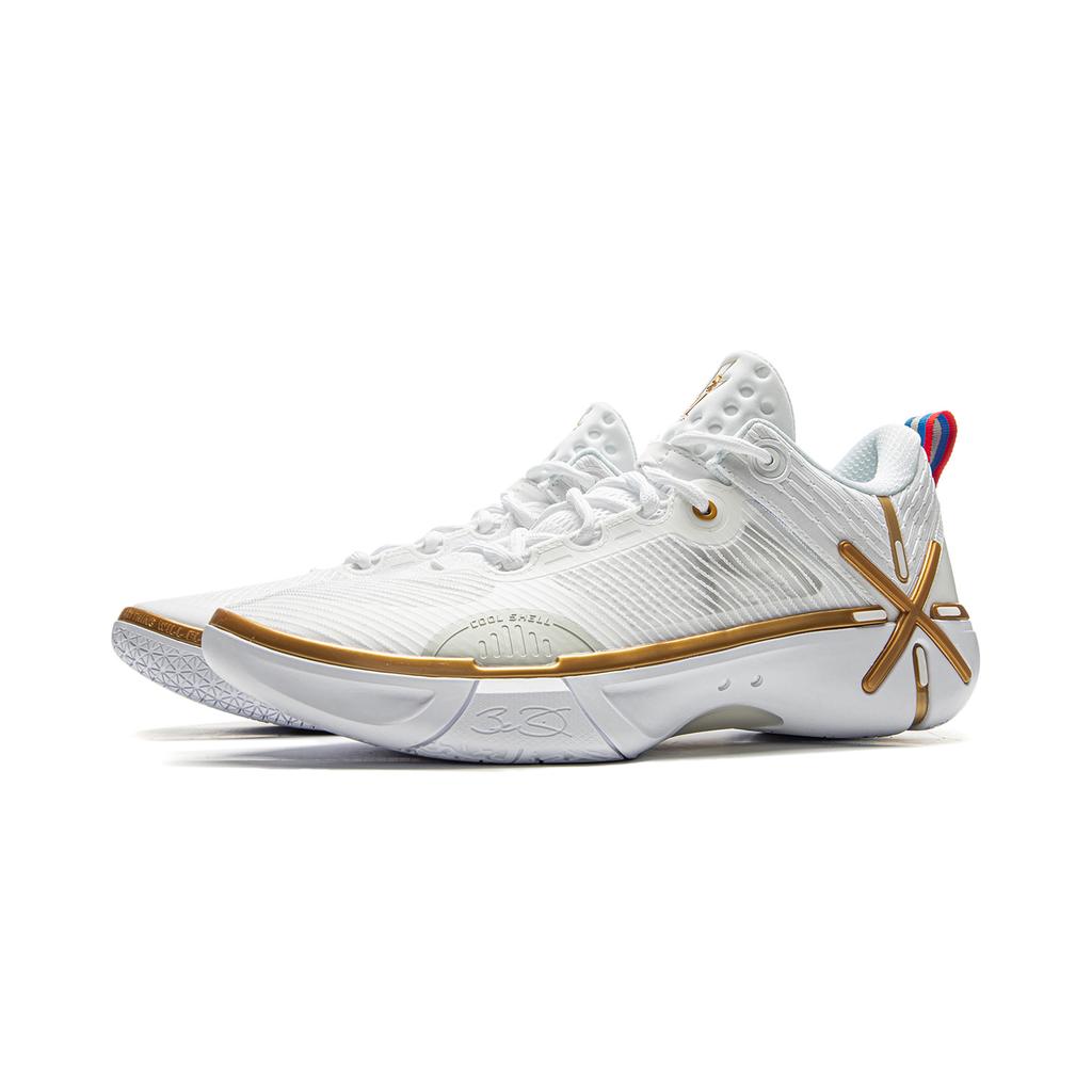 Li Ning Wade Series Comfortable Versatile Non-Slip Wear-Resistant Low-Top Basketball Shoes Men sneaker White ABPV021-1