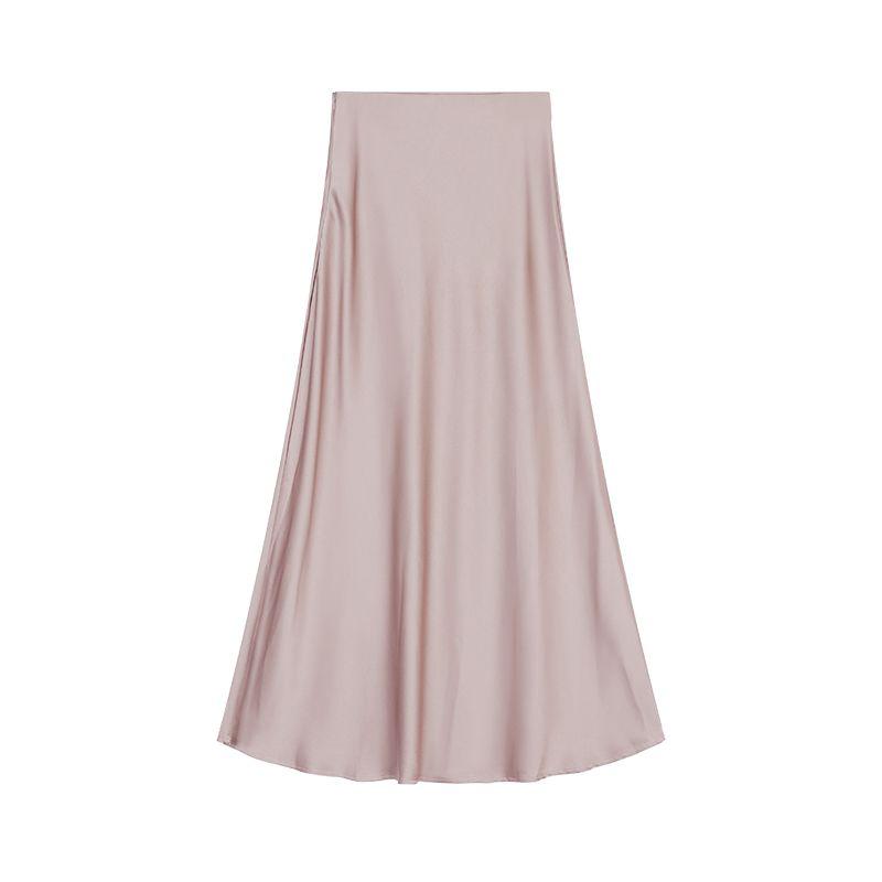 

New Chinese Women s Summer Champagne Dress Satin Pink L