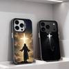 God Jesus Pray Cover For iPhone 11,12,13,14,15,16,17,Pro,Max,Plus,E,Air,Mini Phone Case IMD Matte Black