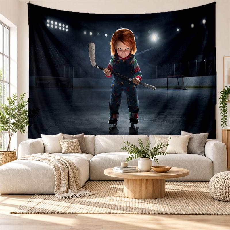 Child's Play Chucky Tiffany Wall Tapestry Home Decor Hanging Cloth Art Background Tapestry for Bedroom