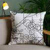 Anime S-Steins Gate Pillow Case Home Dorm Chair Back Short Plush Double-sided Printing Office Nap Time Cushion Cover
