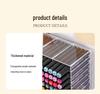 Large Acrylic Marker Storage Rack - Transparent, Oblique Design for Desktop Organization