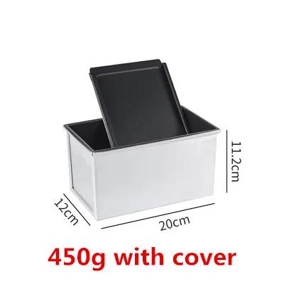 Square Bread Baking Tray Cake box Mold with Lid Aluminum Alloy Non-stick Pan Mini Baking Tray Box Diy Cake Baking Tool