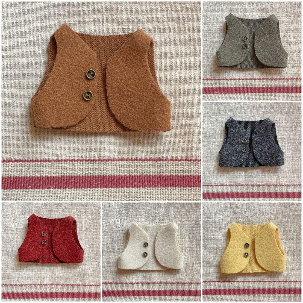 Sleeveless T-shirt Doll Costume Cotton Stuffed Doll 15cm Doll Outfit for 10~15cm Doll Gift