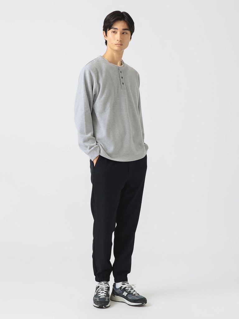 Beams Heart Men's Shirred Easy Pants, Navy, Size M