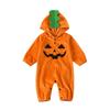 Infant & Toddler Halloween Pumpkin Onesie Romper for Boys & Girls