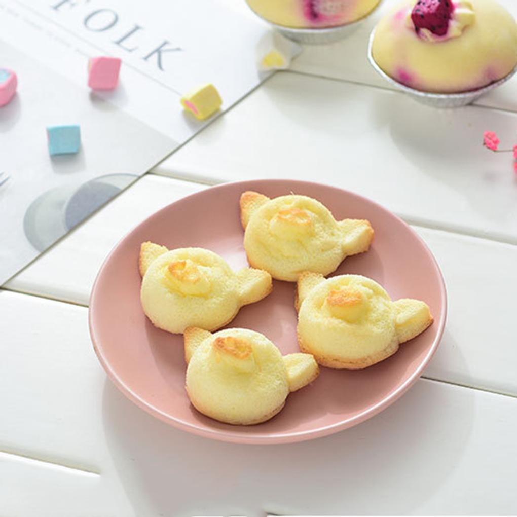 Kakiyi 4 Hole Cartoon Pig Animal Cake Mold Silica Gel Mould Bakeware Baking DIY Tools Accessories Fondant