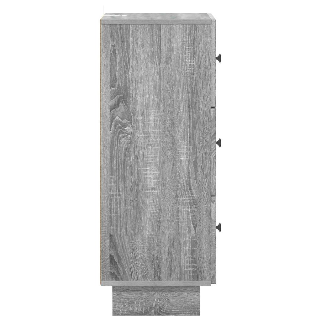 Drawer Chest Grey Sonoma 33 x 34.5 x 90 cm Particleboard