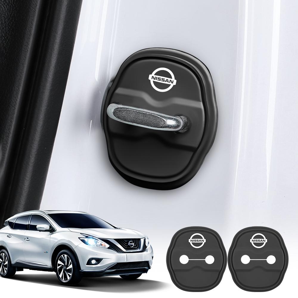 2/4pcs Silicone Car Door Lock Buckle Protector Cover For Nissan Nismo X-Trail Qashqai Juke Teana J32 Serena Leaf Micra
