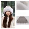 Neue stilvolle Beanie Hüte für Frauen Winter Warme Flauschige Knochen Kappe Weiche Außen Dicke Natürliche Fuchs Pelz Hut Weibliche Kuppel hüte