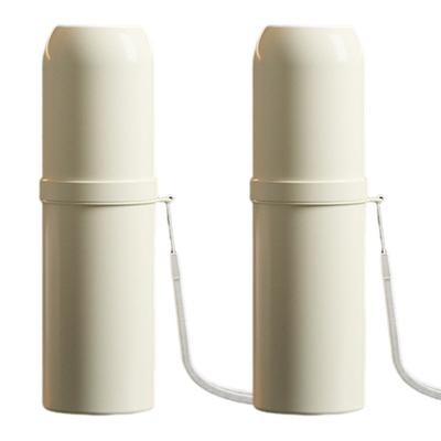 2 Stück tragbarer Zahnbürstenbecher mit großer Kapazität, abnehmbar, modern, minimalistisch, für Reisen, Zahnpasta, Zahnputzbecher, Becherhalter, Behälter, Reisezubehör