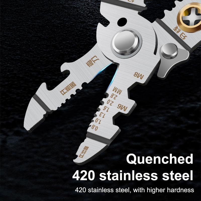 Foldable Wire Stripper With Electricity Measurement Plier For Cutting Pulling Wires Cable Electrician