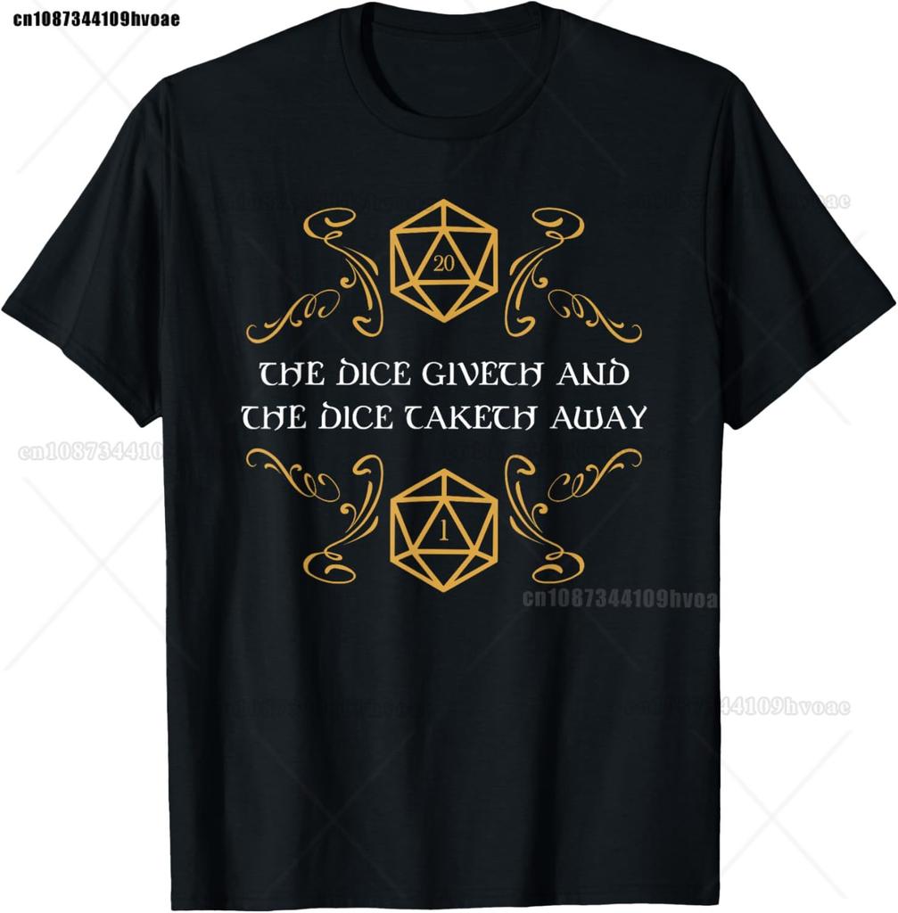 Retro Dungeon Tarot Card Cat Dice D20 TShirt for Concentration Funny Gamer Dice Dragon T Shirts Summer Streetwear Gifts Men