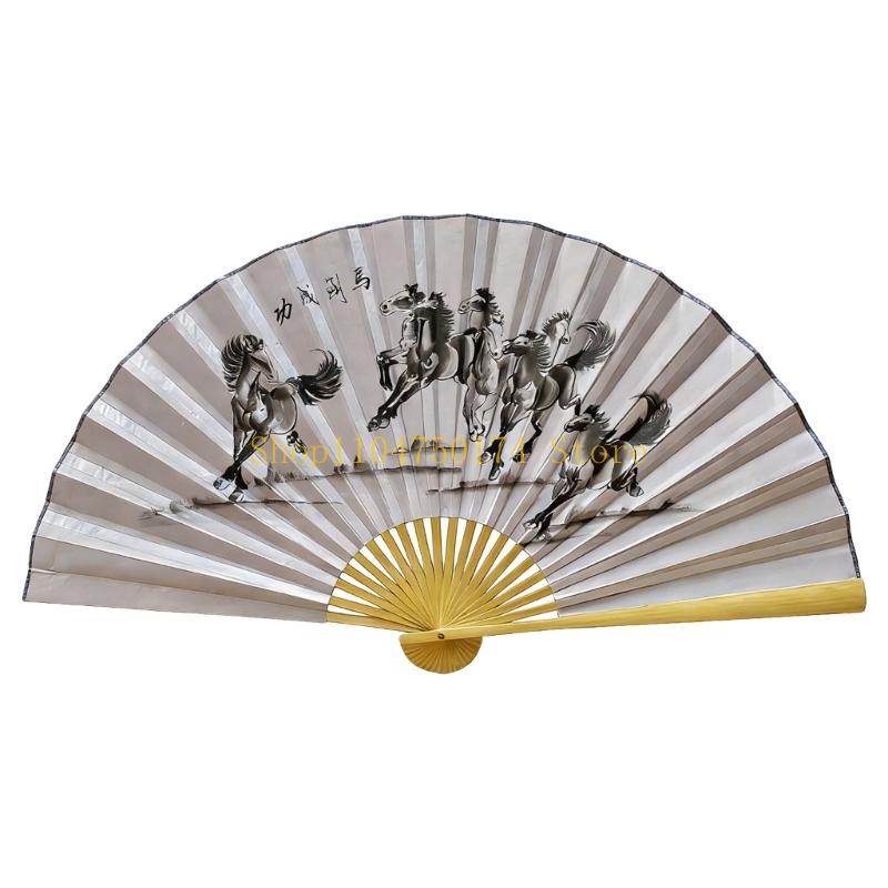 Velký dekorační závěsný vějíř Tradiční skládací bambusový vějíř pro nástěnnou dekoraci nejlepší prodej