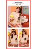 WeChat Herbst/Winter Damen Niedlicher Stil Rundhals Pyjama-Set - Langarm und Hose