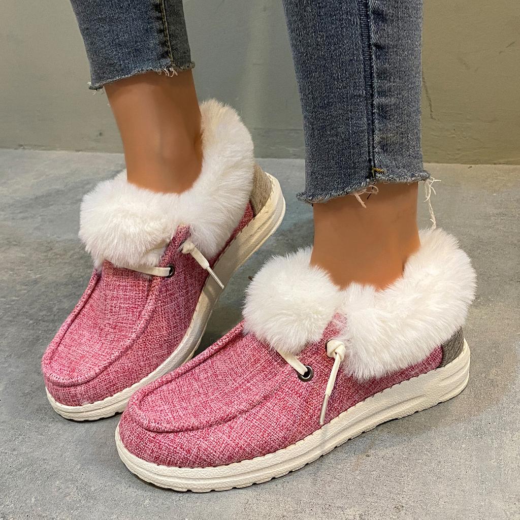 Cotton Shoes Women's Shoes Spring Versatile Low-top Flat-soled Cotton Shoes Spot Thicker