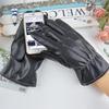 Men's Winter Leather Gloves: Windproof, Waterproof, Fleece-Lined, Touchscreen-Compatible Cycling & Motorcycle Gloves.