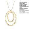 Lady Necklace Exaggerated Double-layered Hoop Penant Sweater Chain Electroplated Snake Bone Chain Lightweight Clothes Accessory for Daily Wear