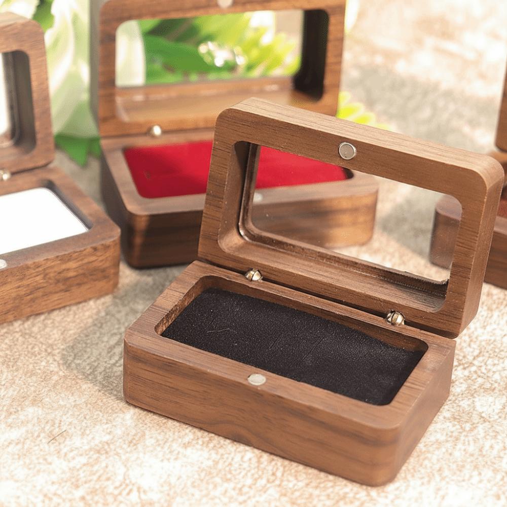 Rectangular Ring Storage Box Retro Lover Ring Display Box New Jewelry Box Love Gift