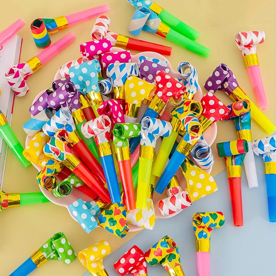 20-100pcs Long Nosed Whistle Creative Party Sounding Atmosphere Making Props Plastic Party Blowers Fun Whistles for Celebration