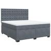 Cadre de lit avec matelas - Maison Exclusive - Velours gris foncé - 180x200cm - Tête de lit réglable