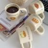 2PCS Bread Tableware Korean Ceramic Cup Croissant Mug Household Water Cup Breakfast Cup Coffee Cup