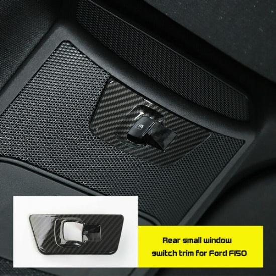 Front Reading Light Lamp Frame Trim Cover Bezel For Ford F150 15-20 Carbon Fiber